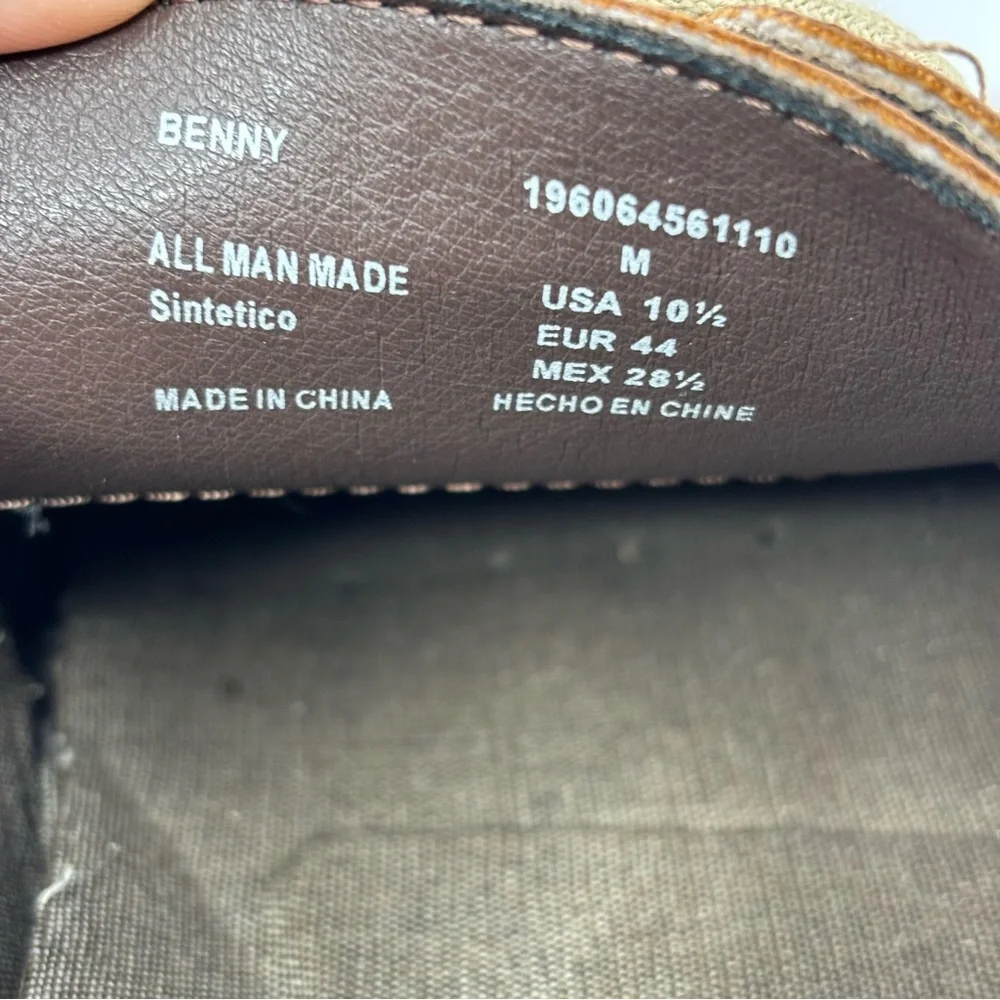 Chaps Boat Shoes Mens 10.5 M Casual Slip On Loafers Brown Fabric Benny Comfort